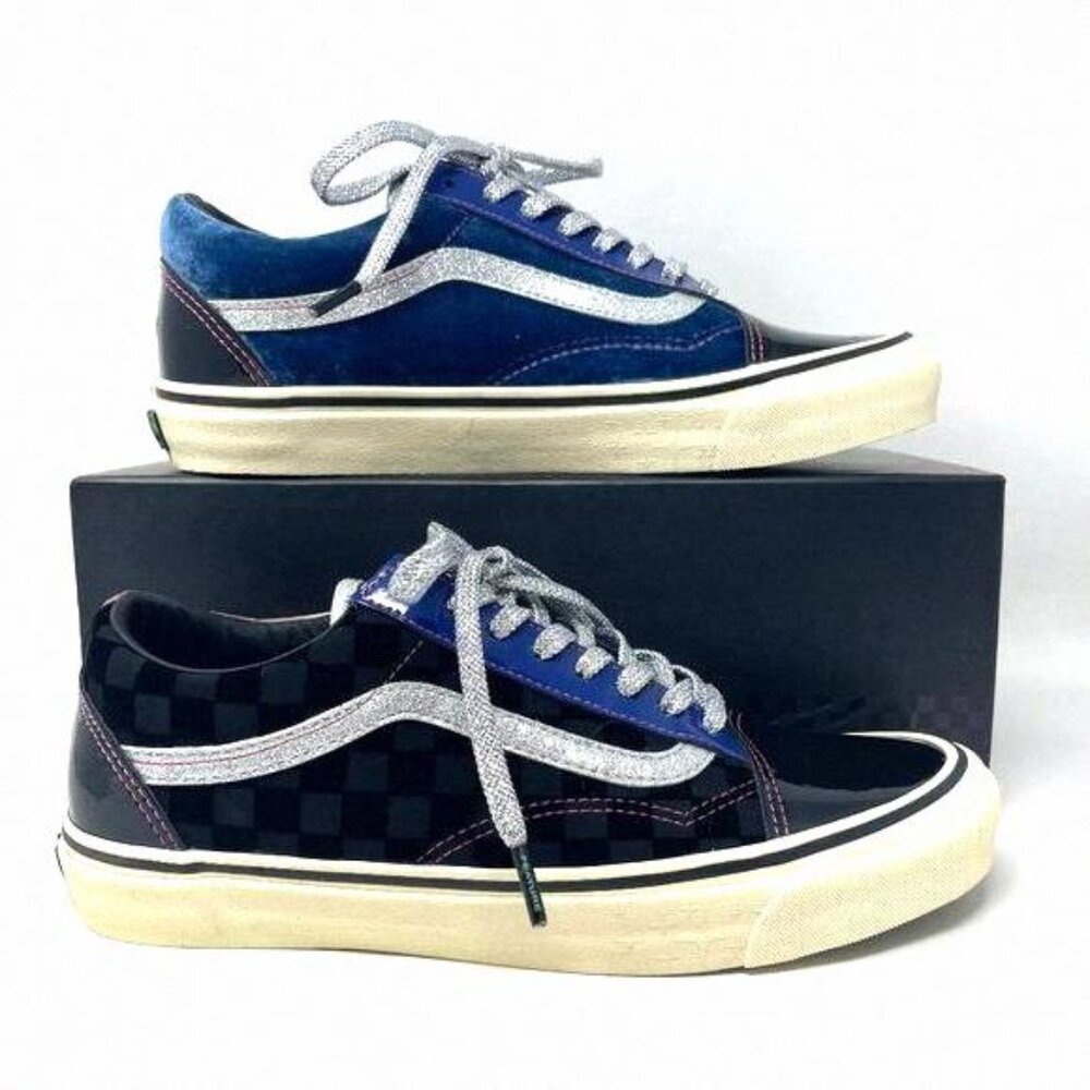 Vans Og Old Skool Lx Black Skateboarding Men's VN0A38FW03E Leather Patent Velvet